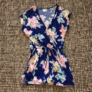 StitchFix Kaileigh Blue Floral Romper